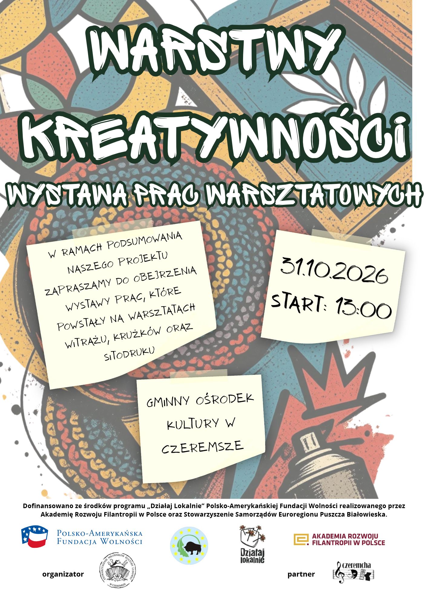 Wystawa prac z projektu Warstwy Kreatywności - 31.10.2026